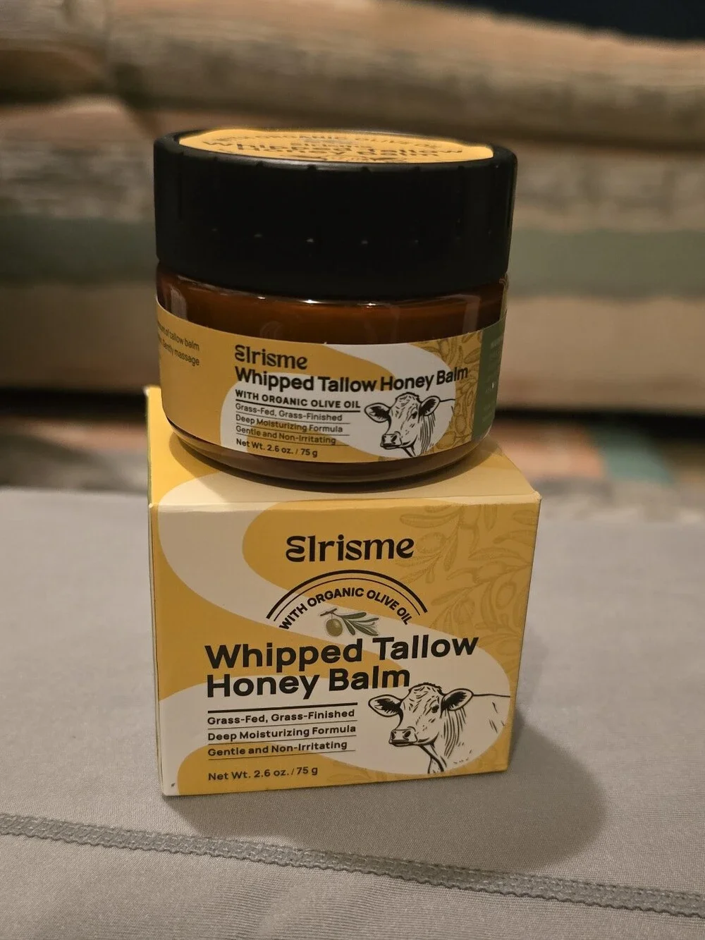 Elrisme Whipped Tallow Honey Balm - Yellow Jar & Box